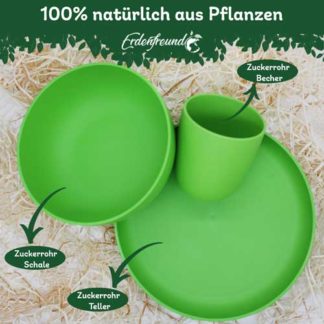 Plastikfreies Pflanzengeschirr grün